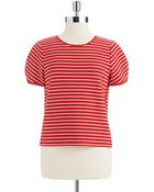 French Connection Striped Crop Top - Lyst