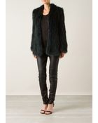 Balmain Black Leather Biker Pants - Lyst