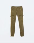 Zara Zipped Army Cargo Trousers - Lyst
