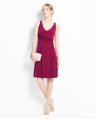 Ann Taylor Petite Jersey Twisted Shoulder Strap Dress - Lyst