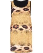 River Island Yellow Sequin Animal Print Tank Top - Lyst