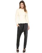 Torn By Ronny Kobo Layla Cable Knit Sweater - Ivory - Lyst