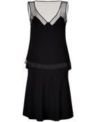 Philosophy di Alberta Ferretti Sheer Panel Dress - Lyst