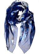 Alexander McQueen Leopard-Print Silk Scarf - Lyst
