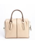 Tod's Powder And Cream Colorblock Leather Convertible Bag - Lyst