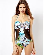 Seafolly Corsica Bandeau Maillot Swimsuit - Lyst