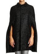 Saint Laurent Coat Cape Cloth With Lurex - Lyst