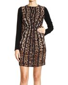 Roberto Cavalli Manica Lunga Girocollo Stampa Master Leo - Lyst
