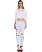 Pixie Market Daisy Lace Crop Top - Lyst