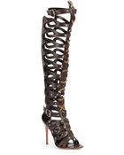 Gianvito Rossi Leather Gladiator Overtheknee Boots - Lyst