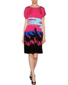 Diane von Furstenberg Silk Blend Printed Shift - Lyst