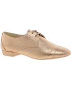 Ted Baker Kape Pink Metallic Flat Brogues - Lyst