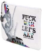 Frankie Morello Printed Techno Canvas Pouch - Lyst