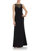 Js Boutique Ruched Jersey Gown - Lyst