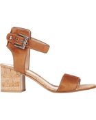 Gianvito Rossi Suede & Cork Ankle-Strap Sandals - Lyst