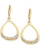T Tahari Crystal Pavé Open Drop Earrings - Lyst