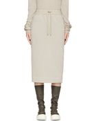 Rick Owens Drkshdw Beige Midi Pillar Skirt - Lyst