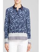 Tory Burch Mimi Printed Silk Blouse - Lyst