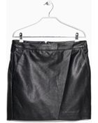 Mango Faux-Leather Wrap Skirt - Lyst