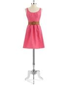 Nine West Fit And Flare Dress With Belt - Lyst