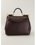 Dolce & Gabbana Flap Sicily Shopper Tote - Lyst