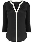 Oasis Tipped Woven Front Shirt - Lyst