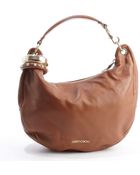 Jimmy Choo Teak Leather 'Solar' Shoulder Bag - Lyst