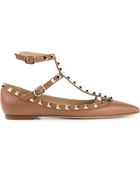 Valentino 'Rockstud' Ballerinas - Lyst