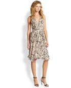 Haute Hippie Printed Silk Wrap Dress - Lyst