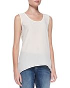 Eileen Fisher Sleeveless Long Silk Top - Lyst