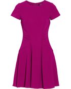 Badgley Mischka Gathered Stretch-Jersey Dress - Lyst