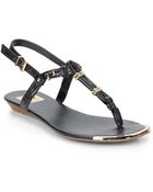 Dv By Dolce Vita Annetta Faux Leather Flat Sandals - Lyst