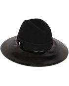 Wanda Nylon Wool & Vinyl Wide Brim Hat - Lyst