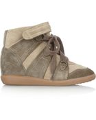 Isabel Marant Bluebel Suede Concealed Wedge Sneakers - Lyst