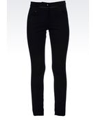 Emporio Armani Trousers In Milano Rib With Patent Piping - Lyst