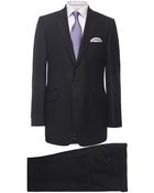 Jules B Velvet Collar Pinstripe Suit - Lyst