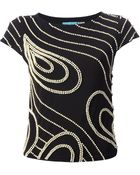 Alice + Olivia Embellished Pearl Tshirt - Lyst