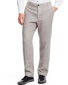 Kenneth Cole Flat-Front Linen Pants - Lyst