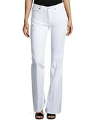 Stella McCartney Twill Flare-Leg Trousers - Lyst