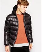 Brave Soul Padded Jacket With Hood Shiny - Lyst