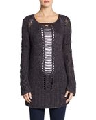 Cut25 By Yigal Azrouël Open Chunky Knit Sweater - Lyst