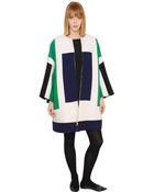 Gianluca Capannolo Mina Color Block Stretch Wool Coat - Lyst