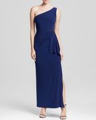 Laundry by Shelli Segal Gown - One Shoulder Jersey Draped - Lyst