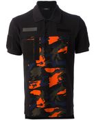 Givenchy Camo Print Polo Shirt - Lyst