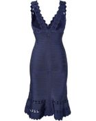 Hervé Léger Flared Bandage Dress - Lyst