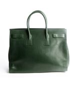 Saint Laurent Verde Calfskin 'Sac De Jour' Top Handle Bag - Lyst