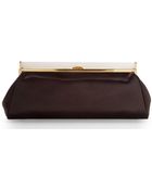 La Regale Le Regale Black Satin Bar Clutch - Lyst