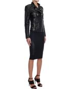 McQ by Alexander McQueen Creased Leather Biker Jacket - Lyst