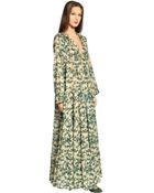 Yvonne S Poplin Cotton Floral Long Dress - Lyst
