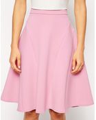 Asos Midi Skirt With Seam Detail In Scuba - Lyst